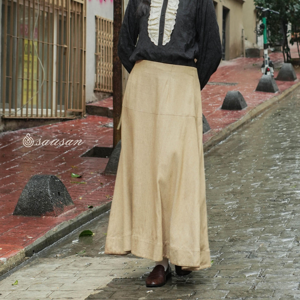 Sausan - Ankara Ayla Skirt - Rok Linen willaw Vintage Wanita