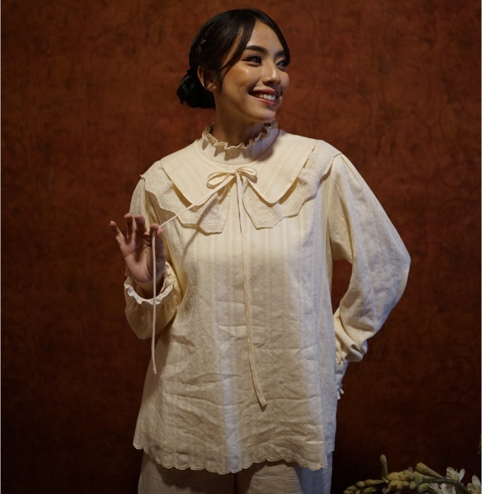 Sausan -  Maurell Blouse - Atasan Wanita Colar Lace Premium