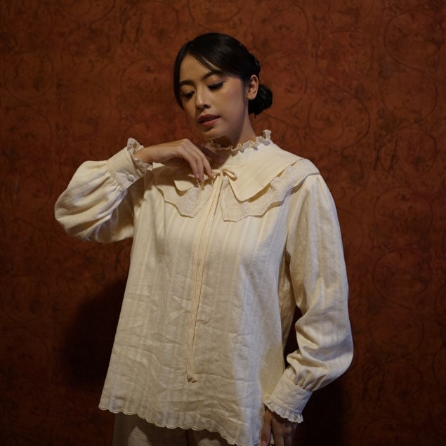 Sausan -  Maurell Blouse - Atasan Wanita Colar Lace Premium